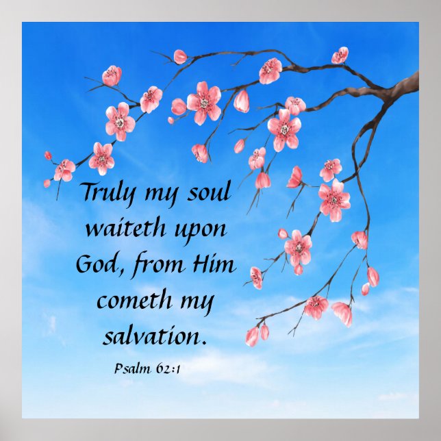 Poster Salmo 62:1 (Frente)