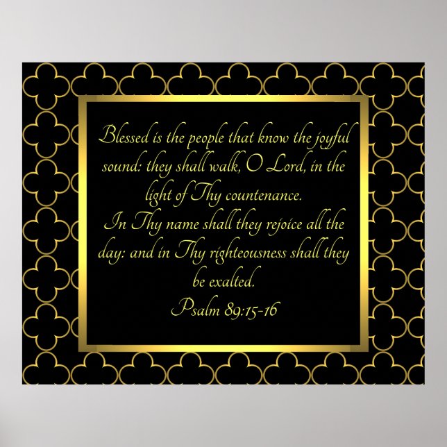 Poster Salmo 89:15-16 (Frente)