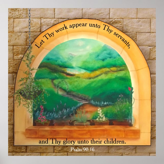 Poster Salmo 90:16 (Frente)