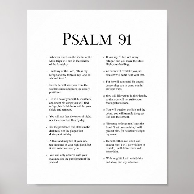 Poster Salmo 91 (Frente)