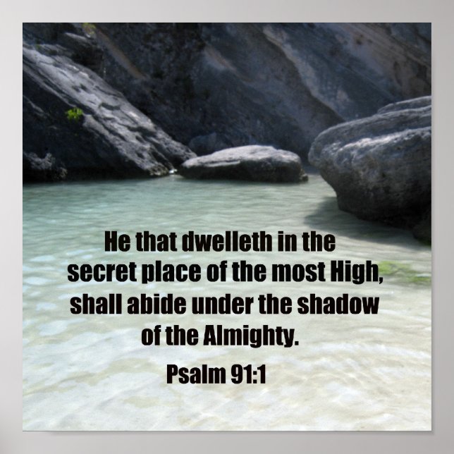 Póster Salmo 91:1 (Frente)