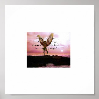 Póster Salmo 91:11...
