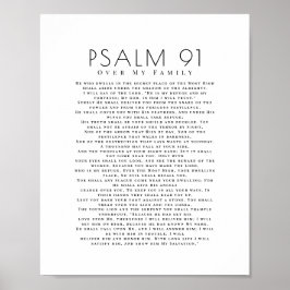 Poster Salmo 91 Mínimo Sobre Minha Família Cristã