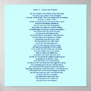 Póster Salmo 91 - O deus é nosso protetor