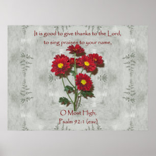 Poster Salmo 92:1 ~ Dê Obrigados ao Senhor
