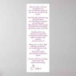Poster Salmo bíblia Verso 4 Ouça Minha Oração