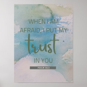 Poster Salmo de Aquarela 56:3