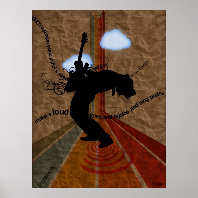 Poster Salmo de Ruído Joyous 98:4 (Frente)