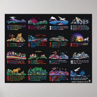 Póster Salmo Ilustrado 91