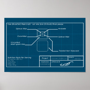 Poster Salmon futomaki