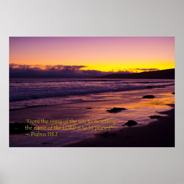 Poster Salmos 113:3 (Frente)