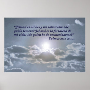 Póster Salmos 27:1 con el Cielo