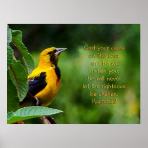 Poster Salmos 55:22 Inspiracional