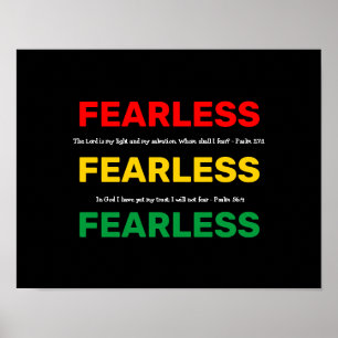 Poster Salmos Inspiracionais SEM MEDO, NÃO VOU TER MEDO