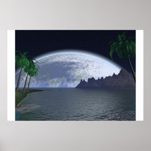 Póster Salohcin Tropical Moon