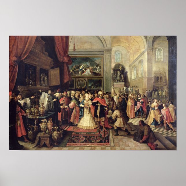 Póster Salomão no Tesouro do Templo, 1633 (Frente)