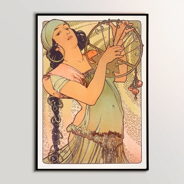 Poster Salomé (1897) apresentada por Alphonse Mucha por m (Make a Bold Statement: Elevate Your Décor with the Exquisite Salomé (1897) Wall Art Poster)