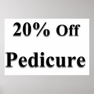 Poster Salon Barbershop Cartazes 20% Off Pedicure