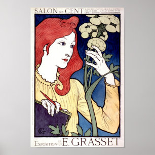 Poster Salon Des Cent E Grasset Vintage Anúncio Francês