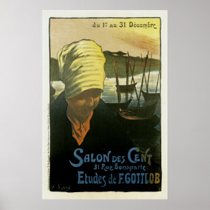 Póster Salon Des Cent ~ Etudes de F. Gottlob