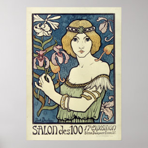 Poster Salon Des Cent por Paul Berthon