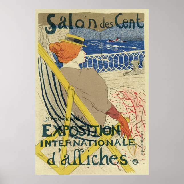 Poster Salon des Cents de Toulouse Lautrec, Art Nouveau (Frente)