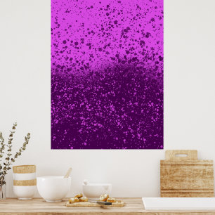 Poster Salpico Monocromático Roxo Real