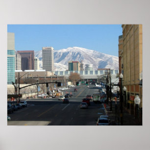 Poster Salt Lake City e a parte dianteira de Wasatch