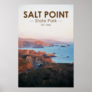 Poster Salt Point State Park California Watercolor