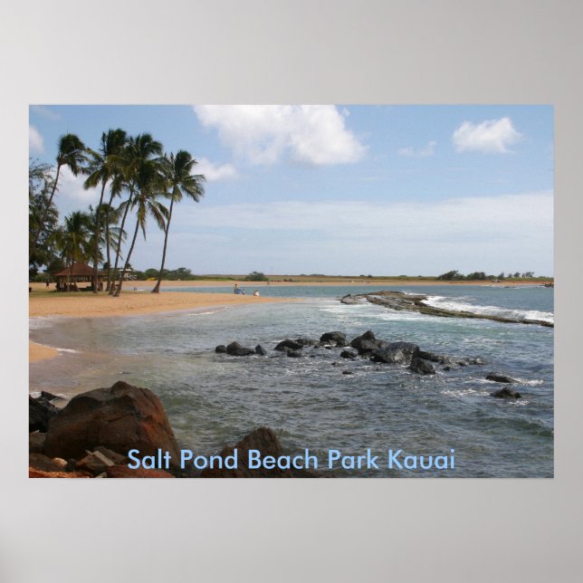 Poster Salt Pond Beach Park Kauai (Frente)
