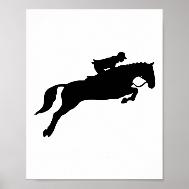 Poster Saltando Galopando Cavalo Corrente (Frente)