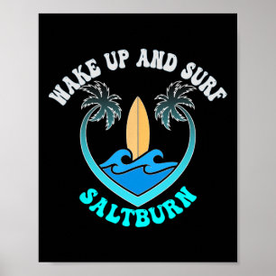 Poster Saltburn, acorde e surfe