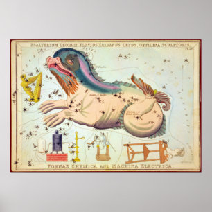 Póster Saltério Georgii, Fluvius Eridanus, Cetus, etc.