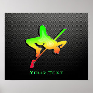 Poster Salto alto lustroso
