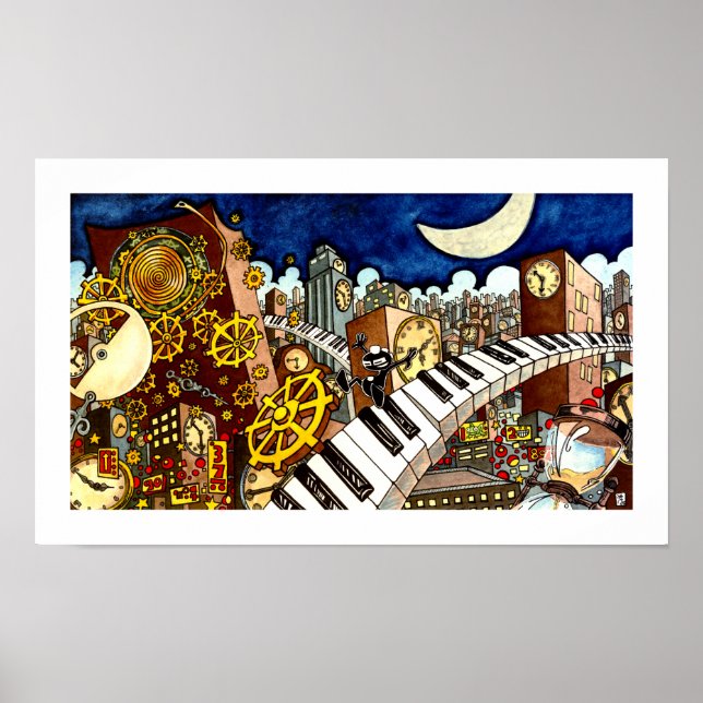 Póster Salto - Clocos - 18 x 11 (Frente)