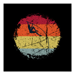 Póster Salto com Vara Vintage