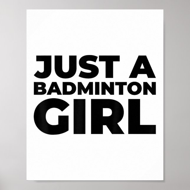 Poster Salto da Equipe de Badminton Shuttle - Apenas Um B (Frente)
