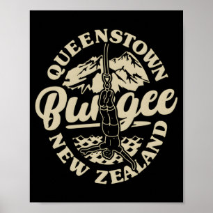 Poster Salto de bungee Queenstown Nova Zelândia Bungee Ex