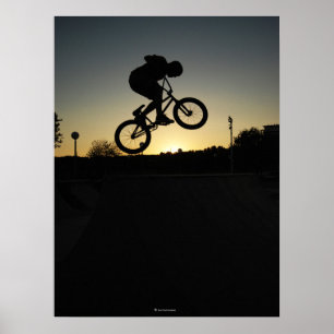 Poster Salto de dublê de estilo livre BMX