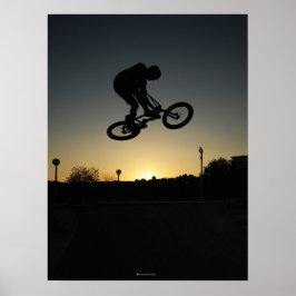 Poster Salto de dublê freestyler BMX