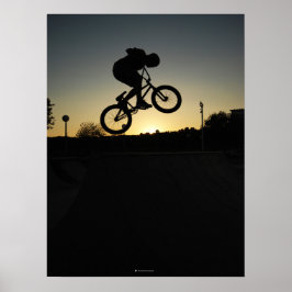 Poster Salto de dublê freestyler BMX