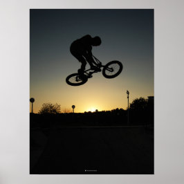 Poster Salto de dublê freestyler BMX