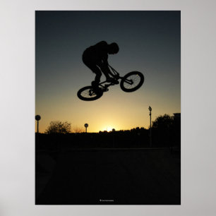 Poster Salto de dublê freestyler BMX