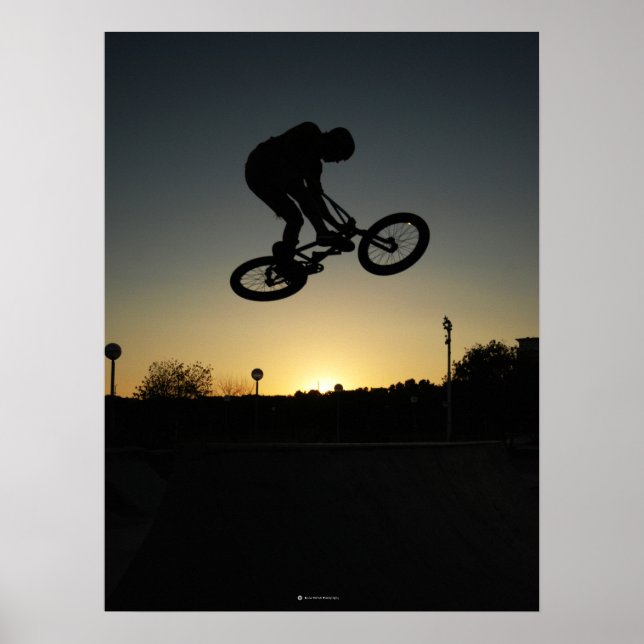 Poster Salto de dublê freestyler BMX (Frente)