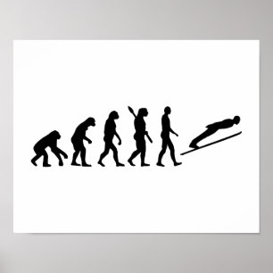 Poster Salto de esqui da evolução