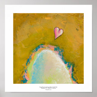 Póster Salto de fé pequena pintura artística esperançosa