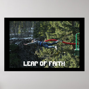Poster Salto de Fé - Salto de Paraquedas Elástico