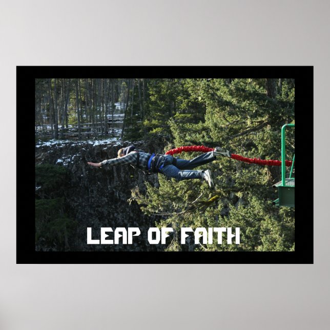 Poster Salto de Fé - Salto de Paraquedas Elástico (Frente)