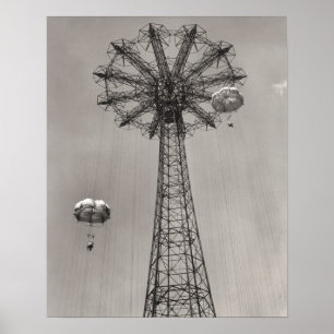 Poster Salto de pára-quedas de Coney Island