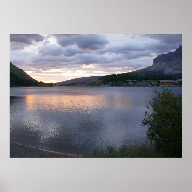Poster Salto do Sol no Lago Swiftcurrent I (Frente)